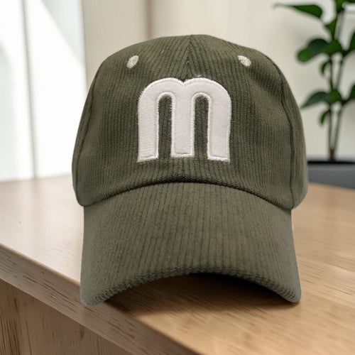 Luxury Corduroy Cap M-Embroidered