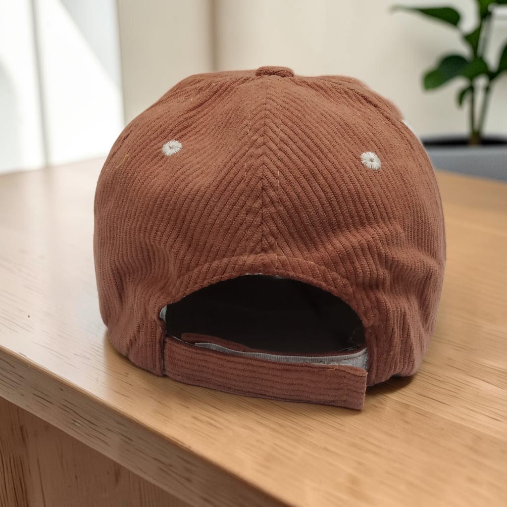 Luxury Corduroy Cap M-Embroidered